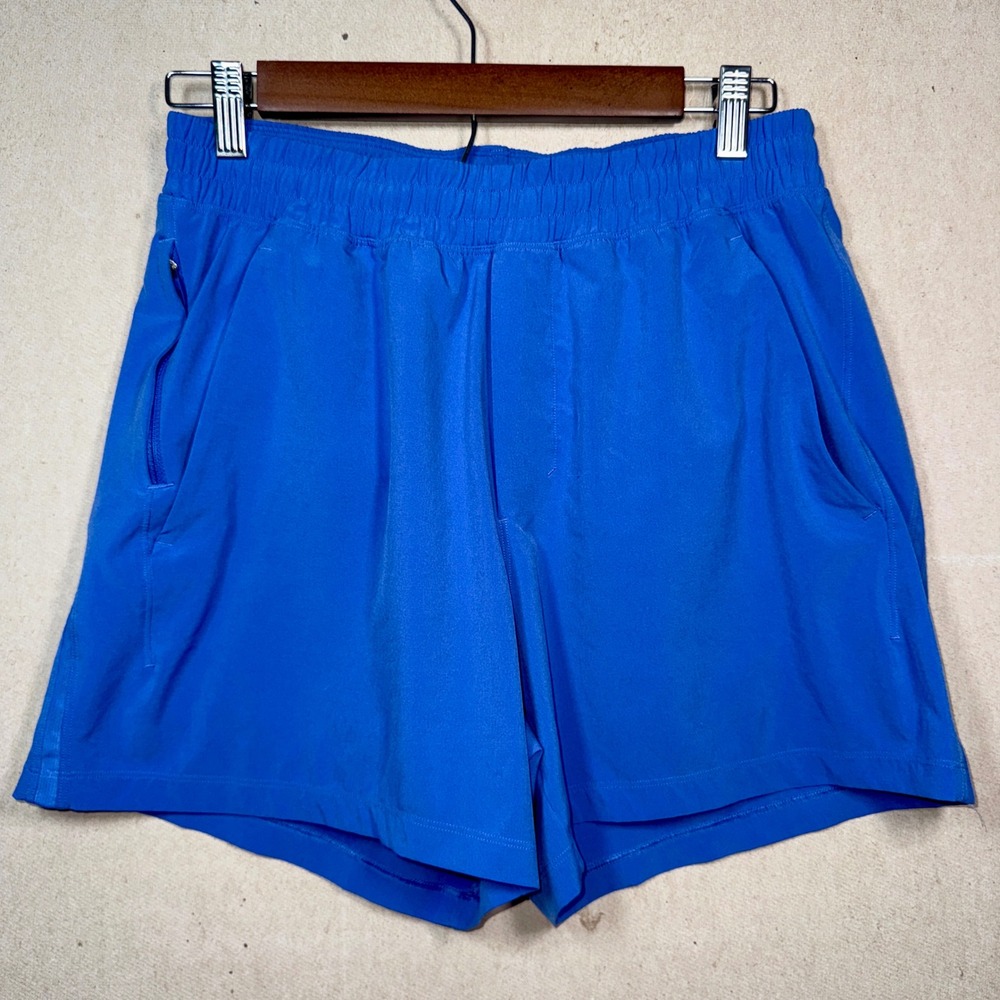 Lululemon License to Train Lined Short 7 Blue LM7BC2S Womens Medium